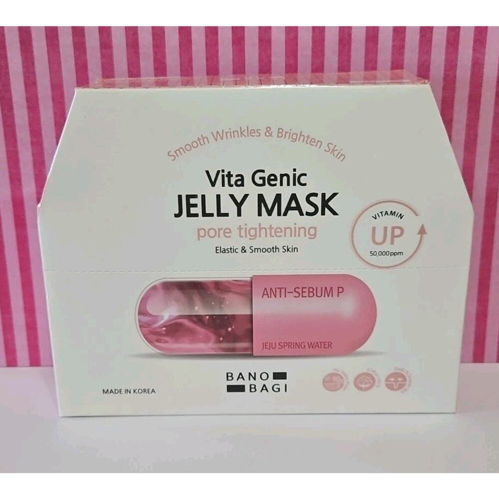 Bano Bagi Face Mask Vita Genic Jelly Face Mask Pore Tightening 1pack 10pcs
